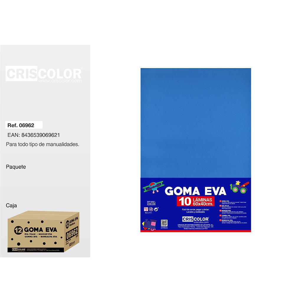 12 GOMA EVA 40X60CM AZUL CLARO (Paquete de 10Und)