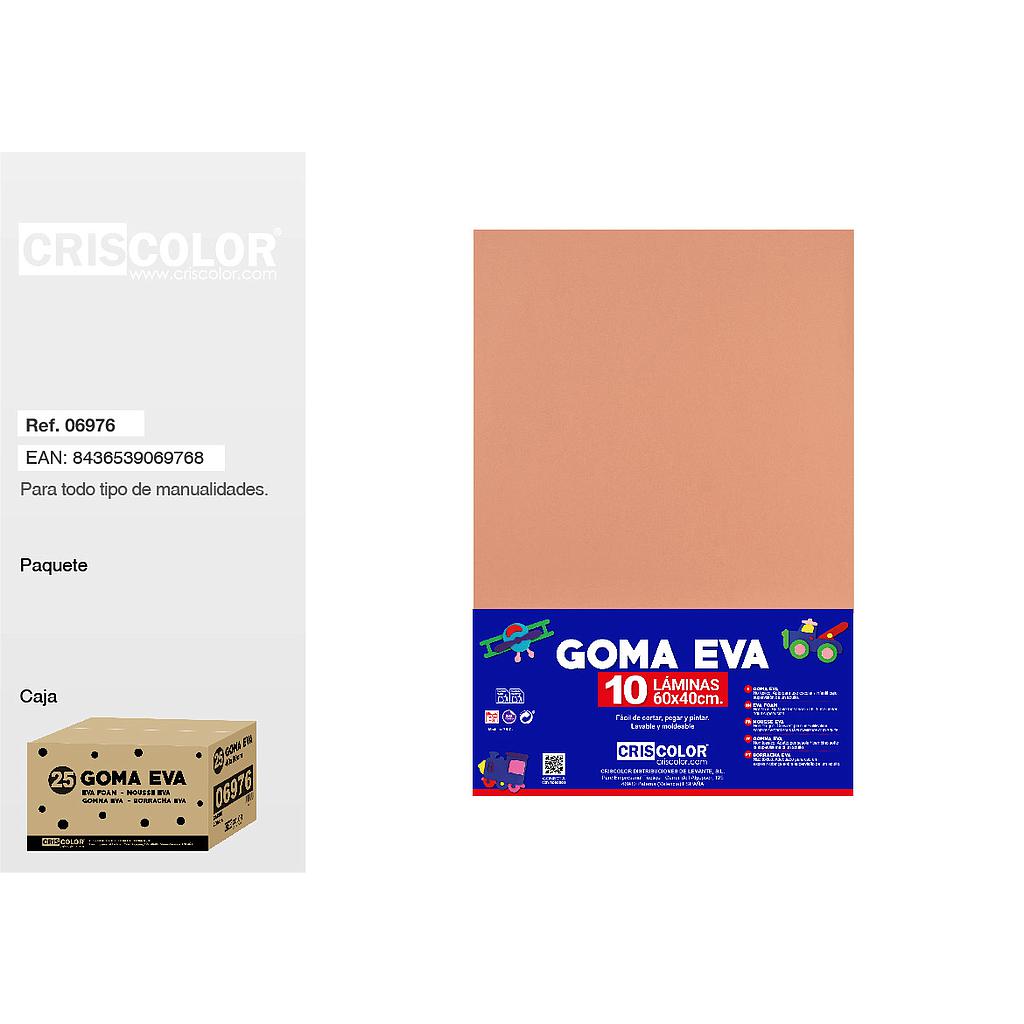 25 GOMA EVA 40X60CM CARNE PAQ.10UDS (Precio unitario).