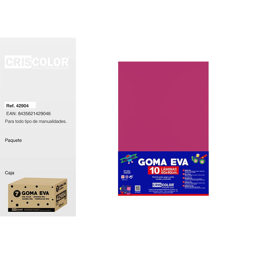 7 GOMA EVA 40x60CM FUCSIA PAQ.10UDS (Precio unitario).