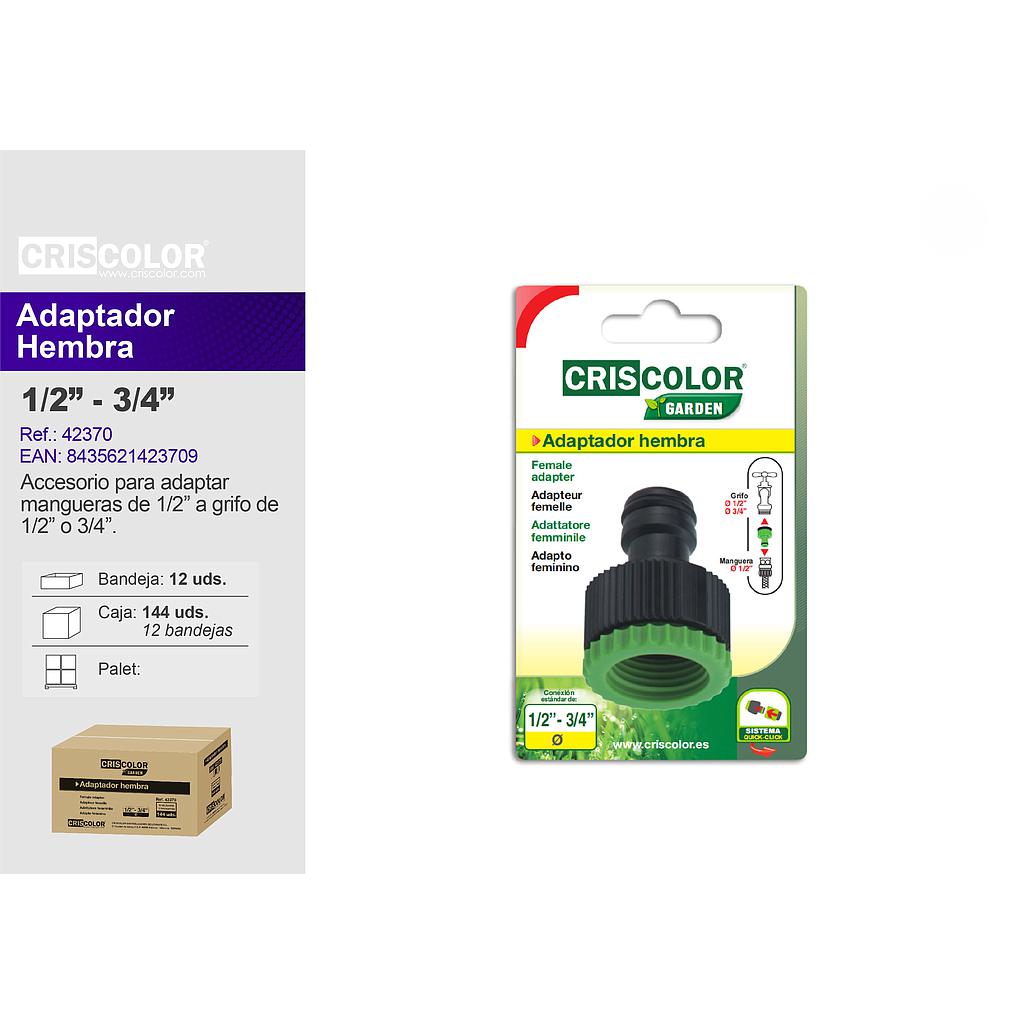 ADAPTADOR HEMBRA 1/2-3/4"