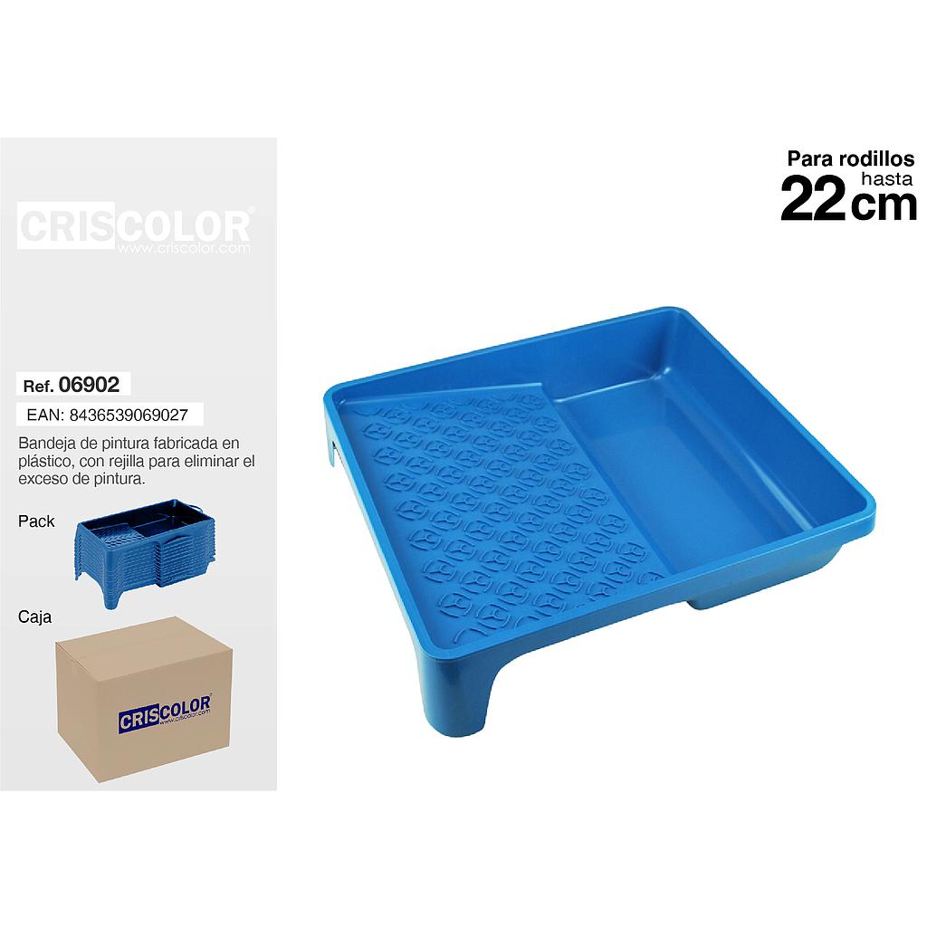 BANDEJA PINTOR RODILLO 22CM AZUL