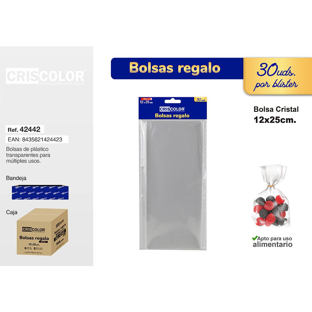 BOLSA CRISTAL 12X25CM 30UDS.