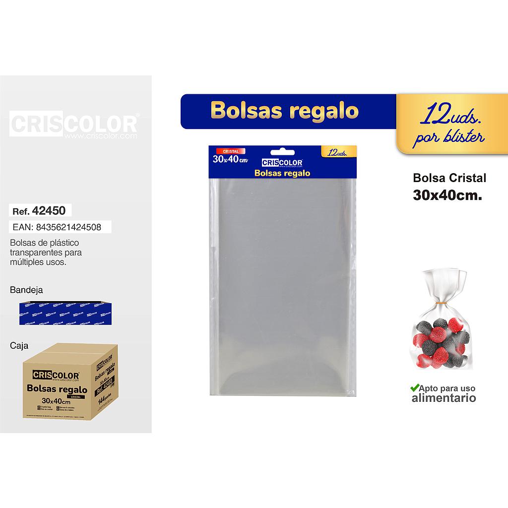 BOLSA CRISTAL 30X40CM 12UDS.