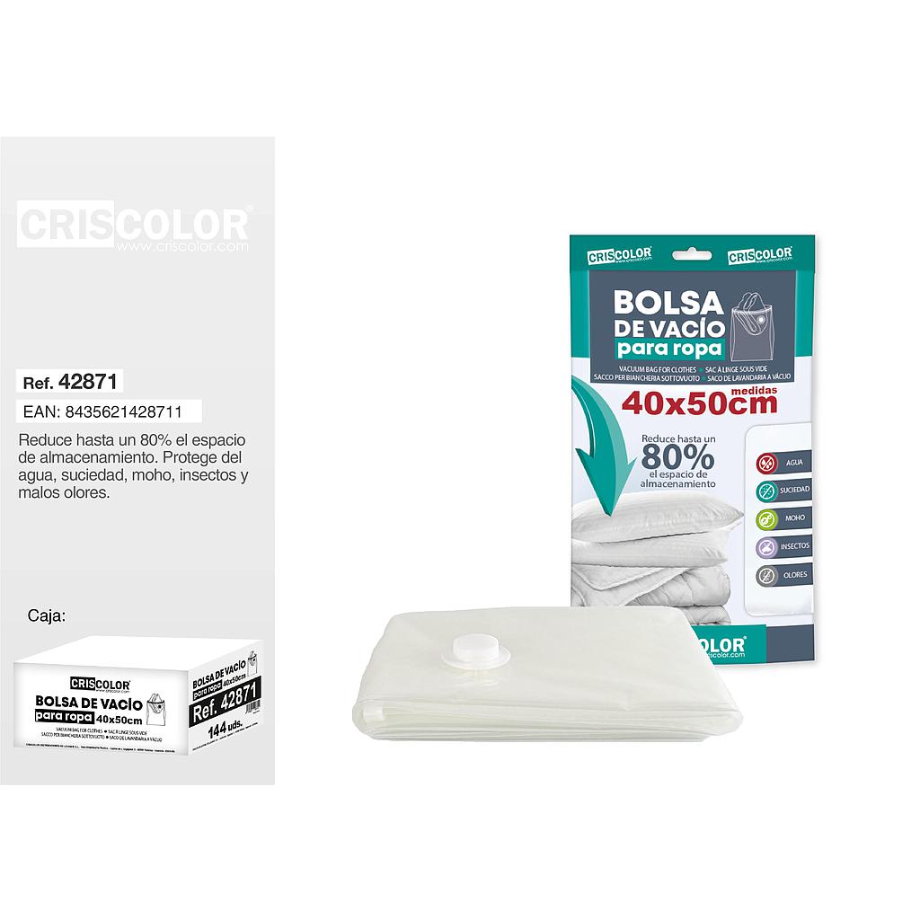 BOLSA DE VACIO PARA ROPA 40X50CM (Pack 12Und).