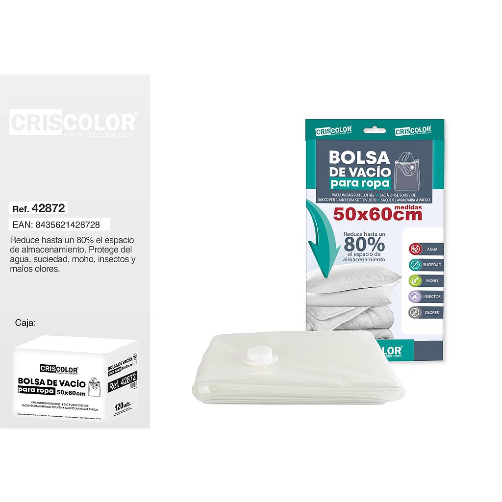 BOLSA DE VACIO PARA ROPA 50X60CM (Pack 12Und).