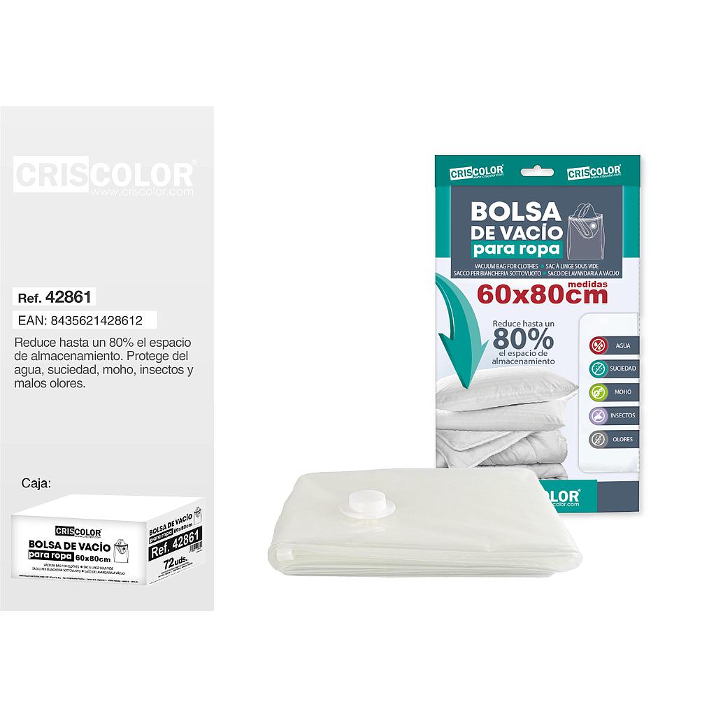 BOLSA DE VACIO PARA ROPA 60X80CM (Pack 12Und).