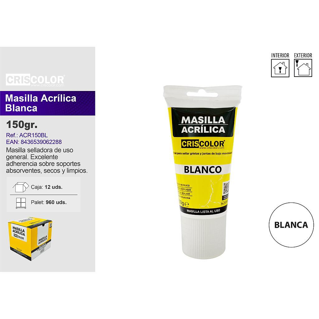 BRICO MASILLA ACRILICA BLANCA 150G (Caja de 12Und).