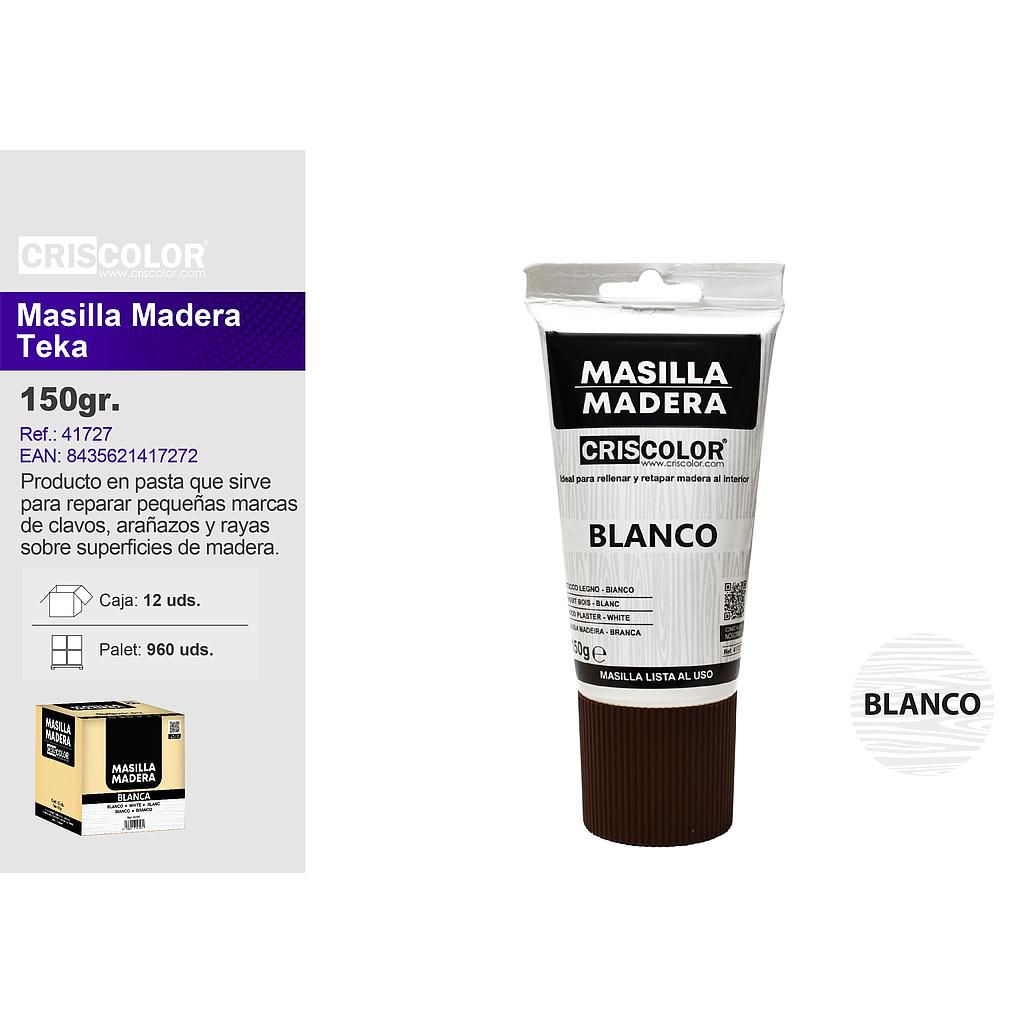 BRICO MASILLA MADERA BLANCA 150G (Caja de 12Und).