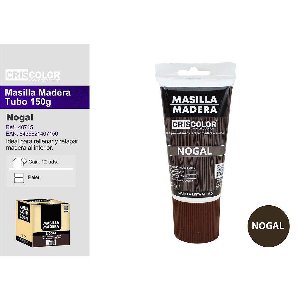 BRICO MASILLA MADERA NOGAL 150G (Caja de 12Und).