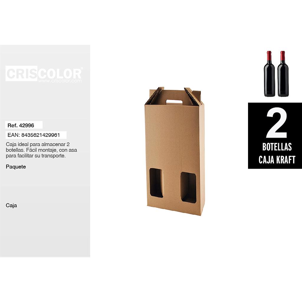 CAJA CARTON 2 BOTELLAS VINO (Precio Unitario)