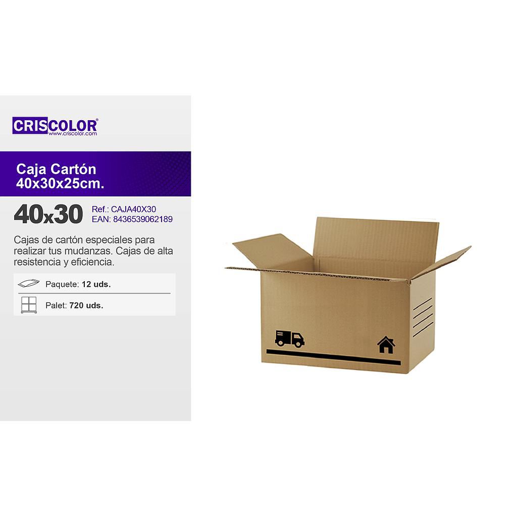 CAJA CARTON 400X300X250MM (Precio Unitario)