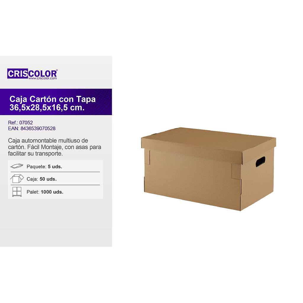 CAJA CON TAPA 365X285X165MM (Precio Unitario)