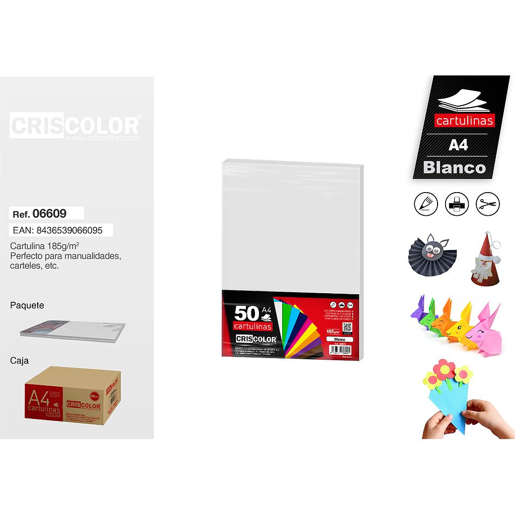 CARTULINA A4 BLANCO (Paquete de 50 Und.)