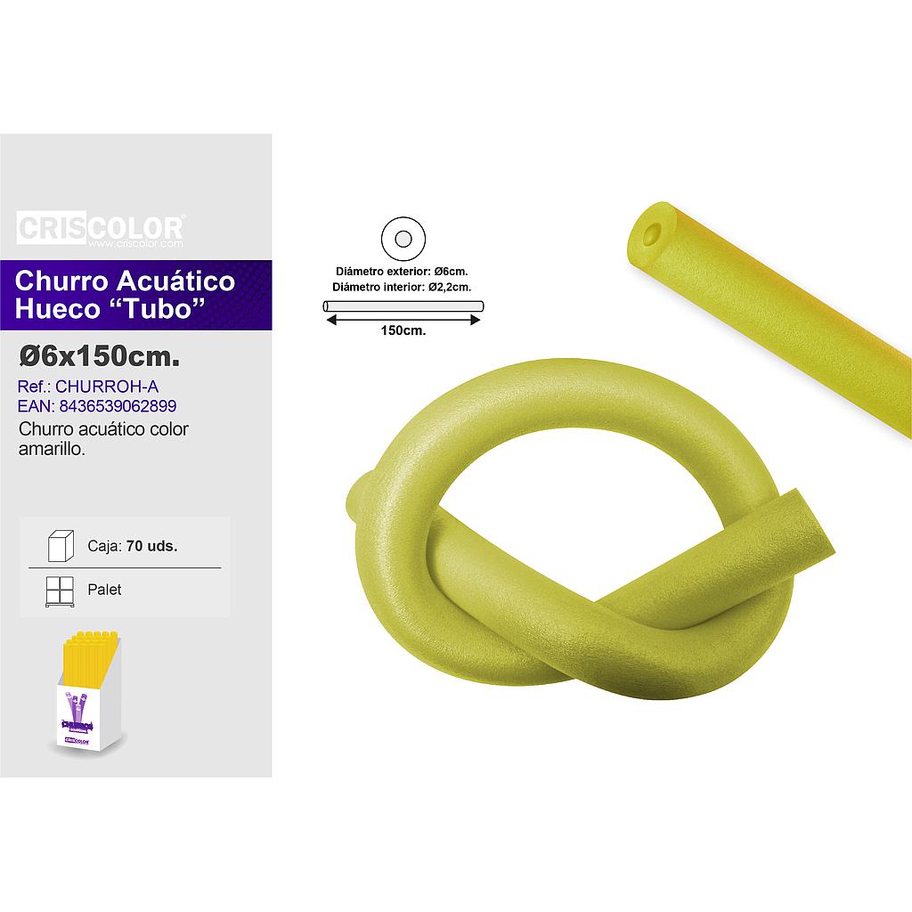 CHURRO HUECO 150CM AMARILLO