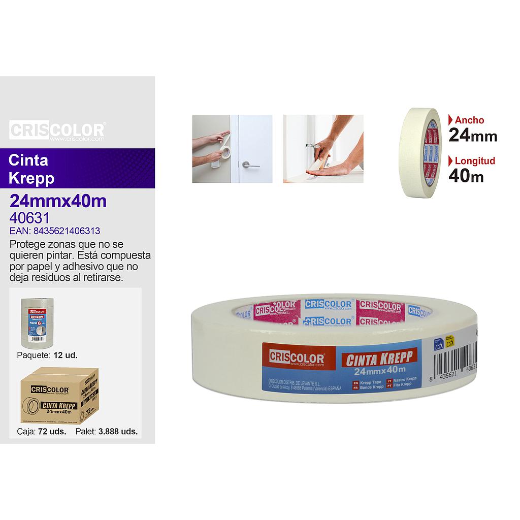 CINTA KREPP 24MMX40M (Pack 6 Und.)