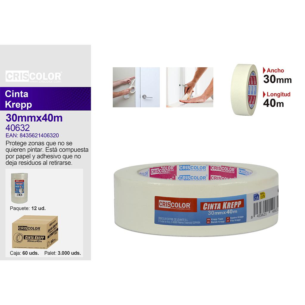 CINTA KREPP 30MMX40M (Pack 6 Und.)