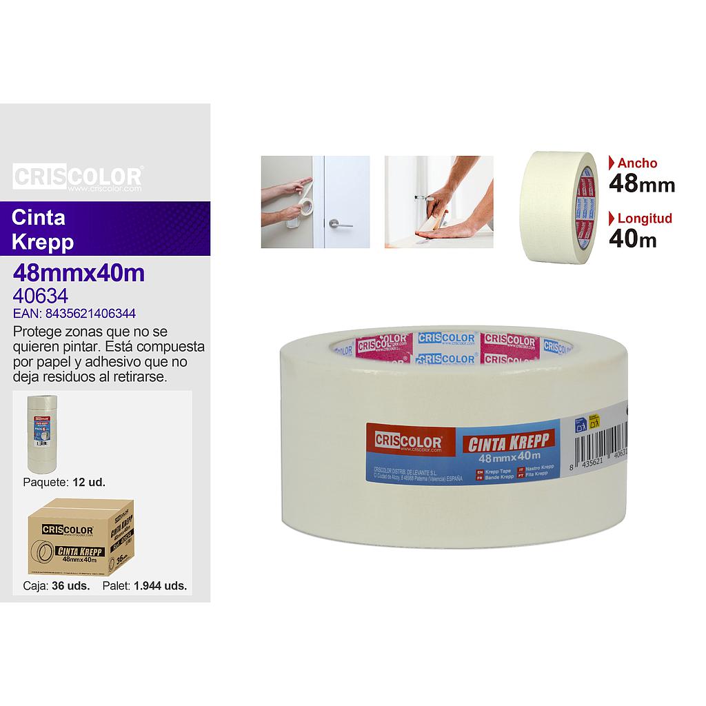 CINTA KREPP 48MMX40M (Pack 6 Und.)