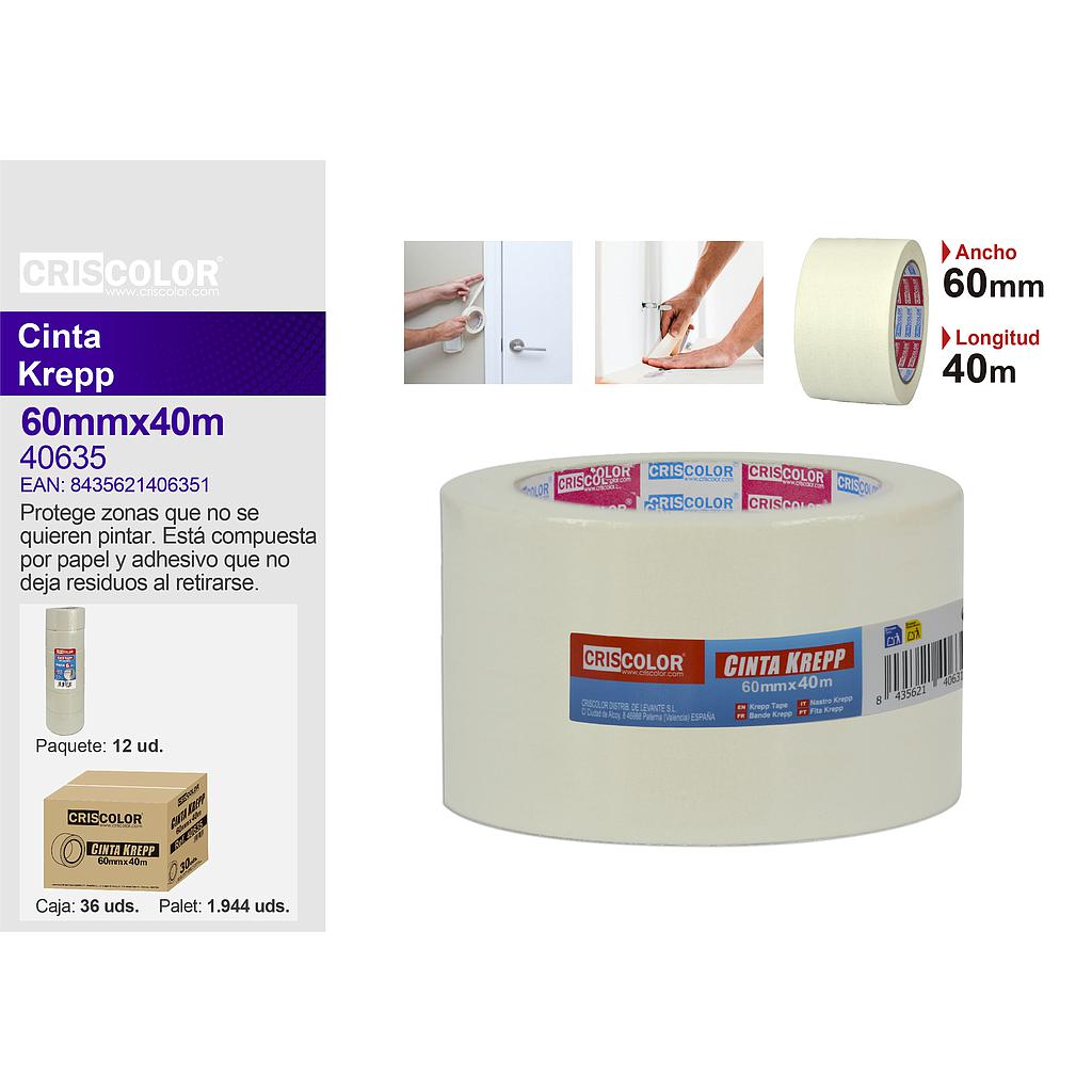 CINTA KREPP 60MMX40M (Pack 6 Und.)