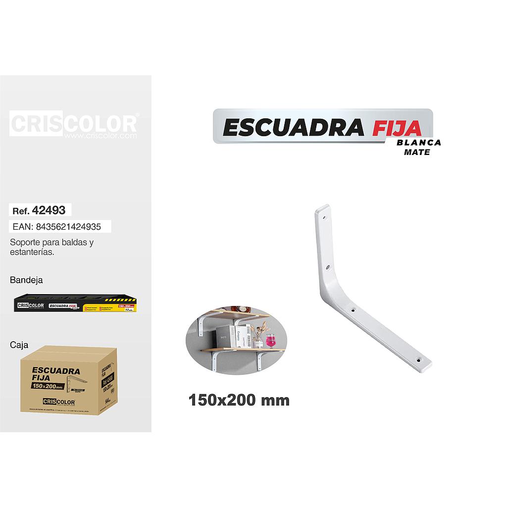 ESCUADRA BLANCA MATE 150X200