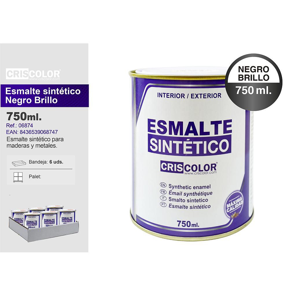 ESMALTE SINTETICO NEGRO BRILLO 750ML