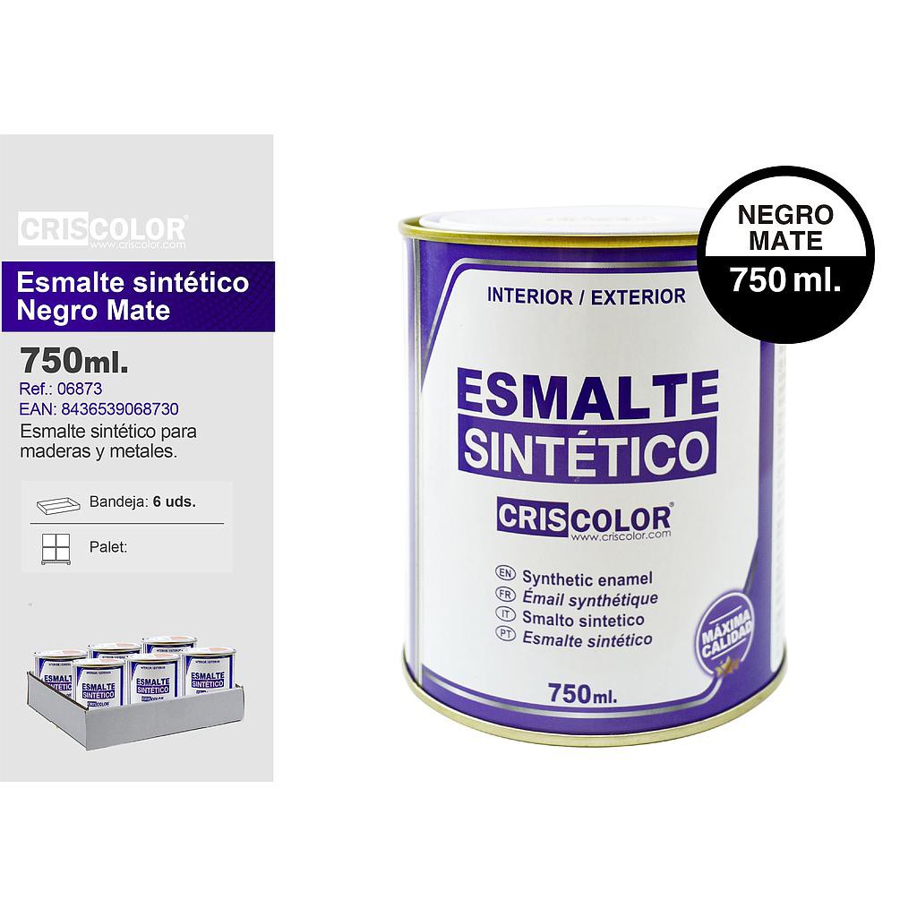 ESMALTE SINTETICO NEGRO MATE 750ML