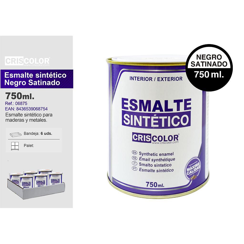 ESMALTE SINTETICO NEGRO SATINADO 750ML