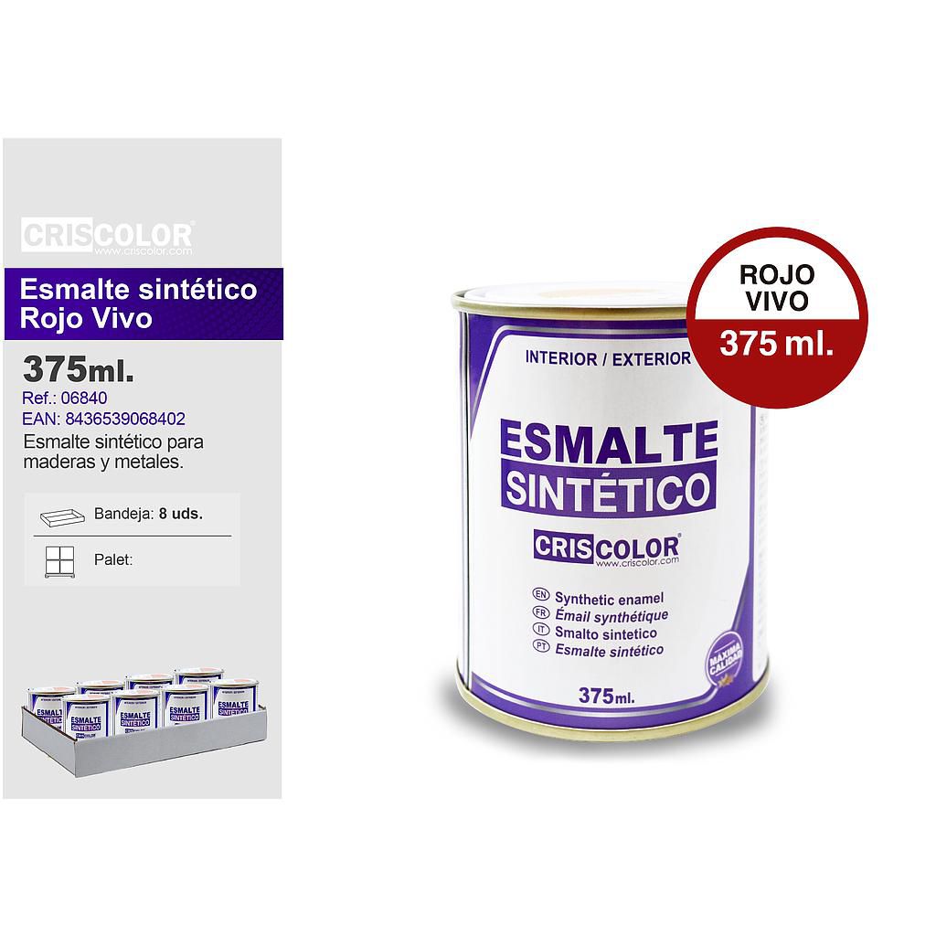 ESMALTE SINTETICO ROJO VIVO 375ML