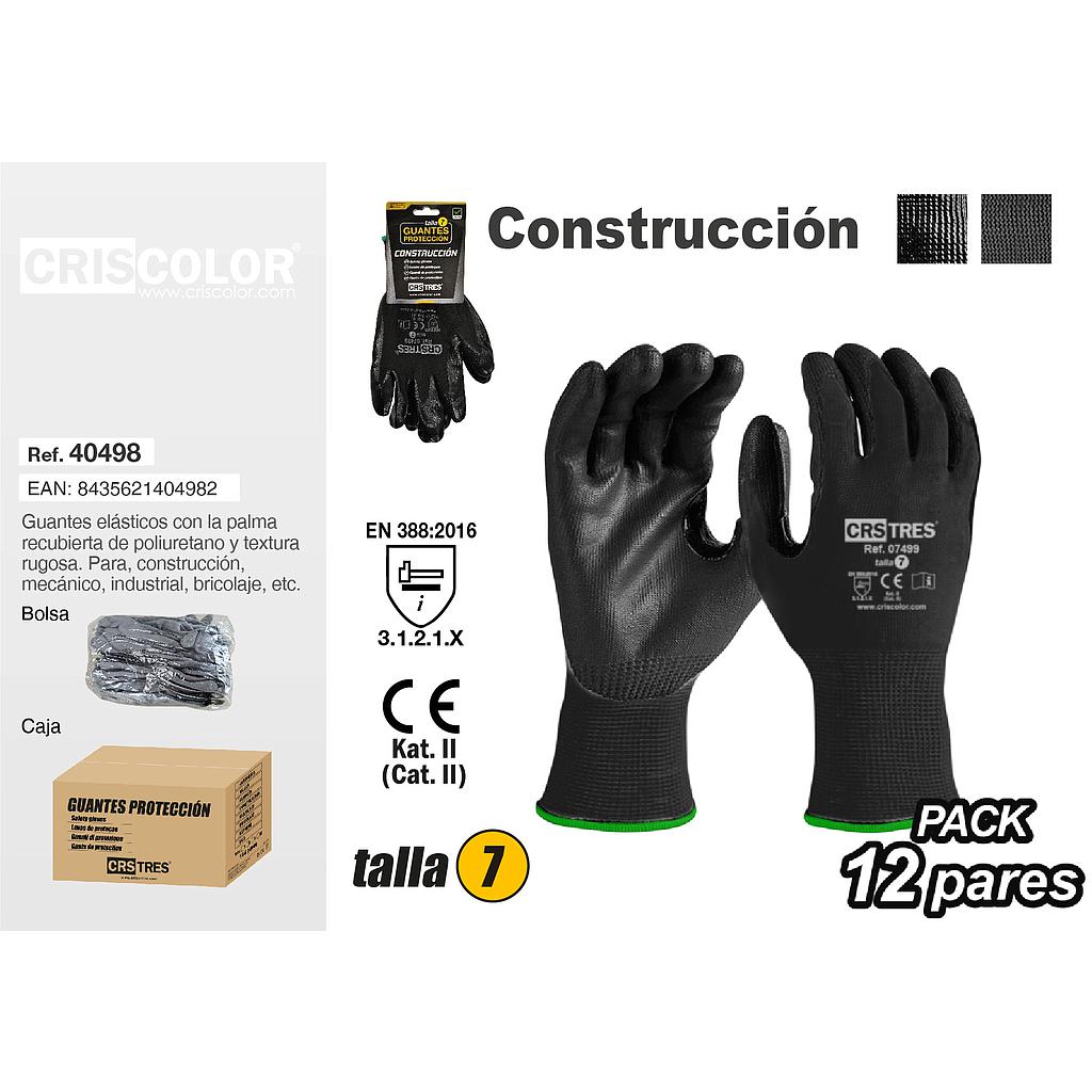 GUANTES PROTECCION CONSTRUCCION TALLA 7 (Pack 12Und).