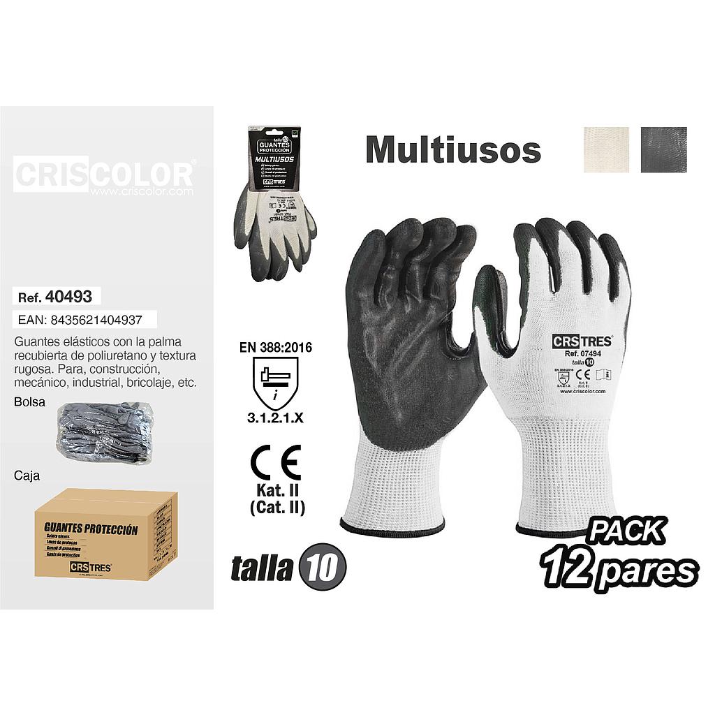 GUANTES PROTECCION MULTIUSOS TALLA 10 (Precio de 1 Par)