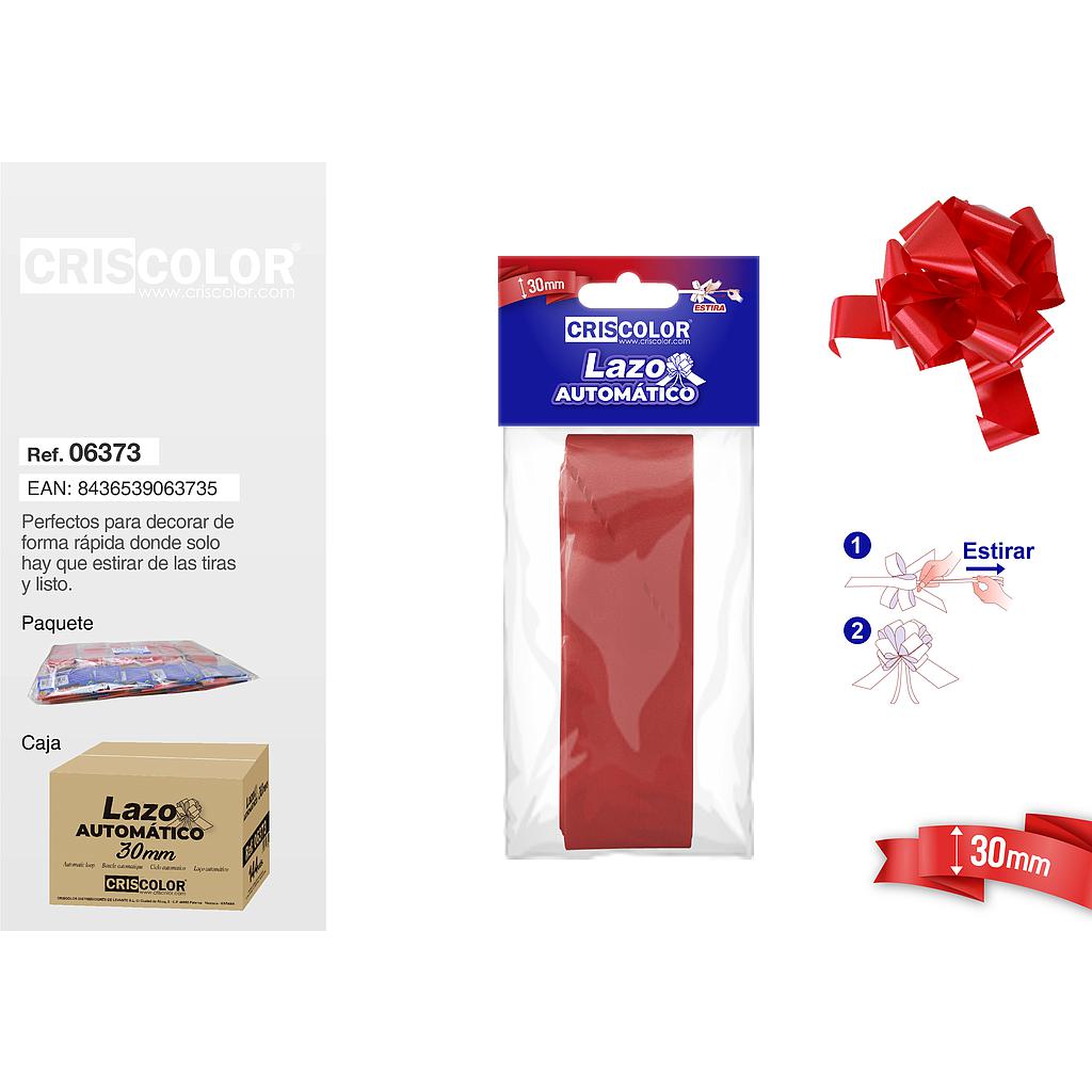 LAZO AUTOMATICO 30MM ROJO (Precio Unitario)