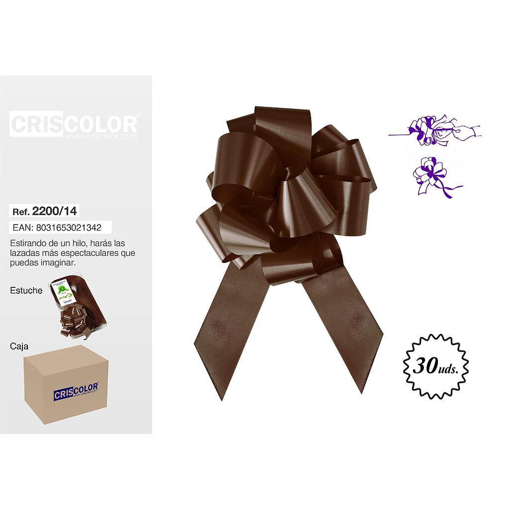 LAZO AUTOMATICO 50MM MARRON (Precio Unitario)