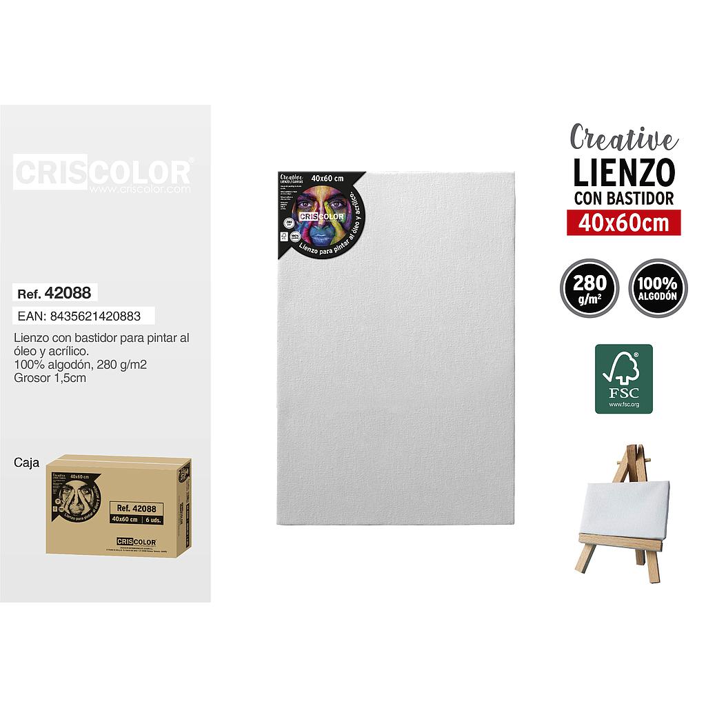 LIENZO PARA PINTAR 40X60CM (Precio Unitario)