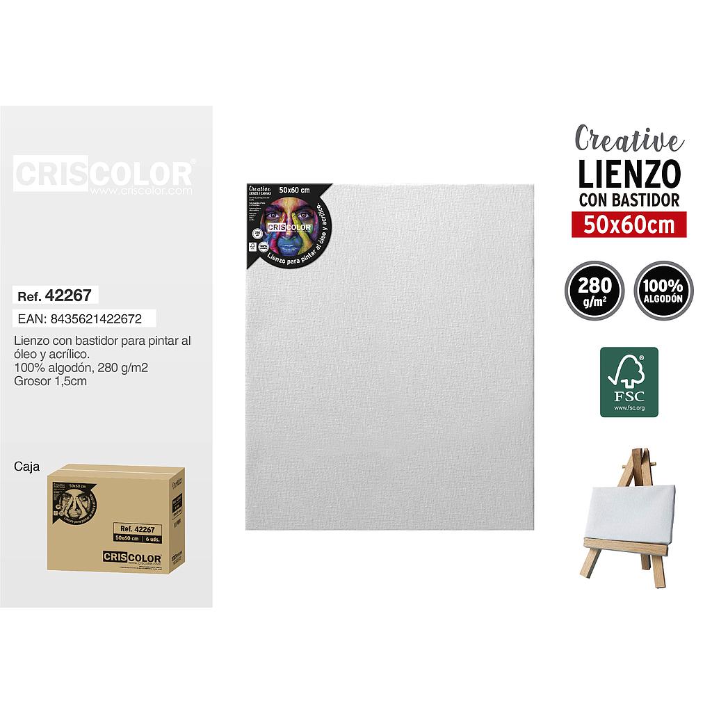 LIENZO PARA PINTAR 50X60CM (Precio Unitario)