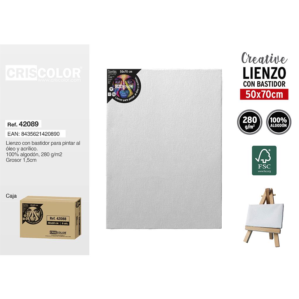 LIENZO PARA PINTAR 50X70CM (Caja 6Und).