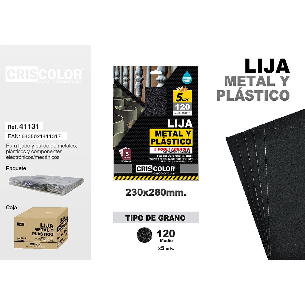 LIJA METAL/PLASTICO GRANO 120