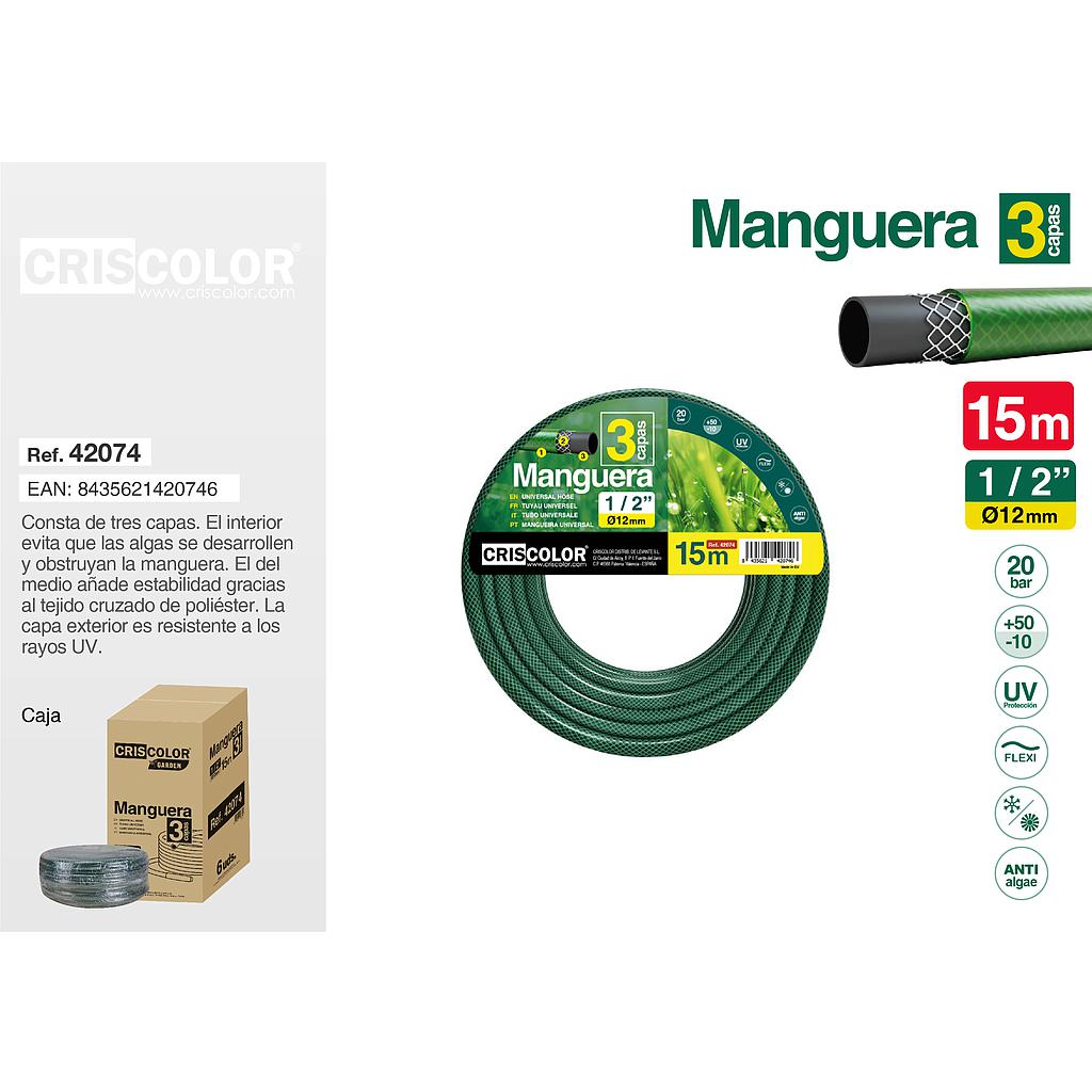 MANGUERA 15M 1/2"