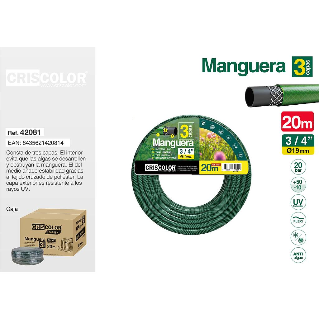 MANGUERA 20M 3/4"