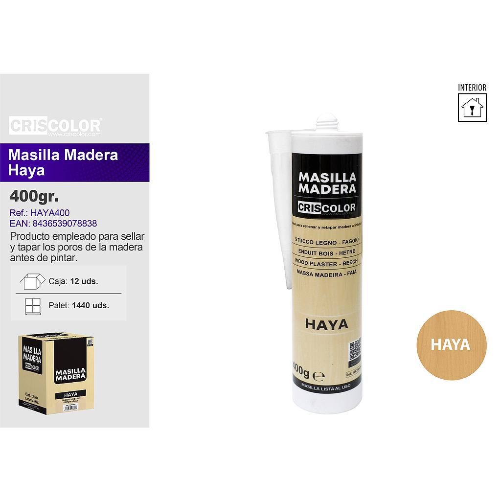 MASILLA MADERA HAYA 400G (Caja de 12Und).
