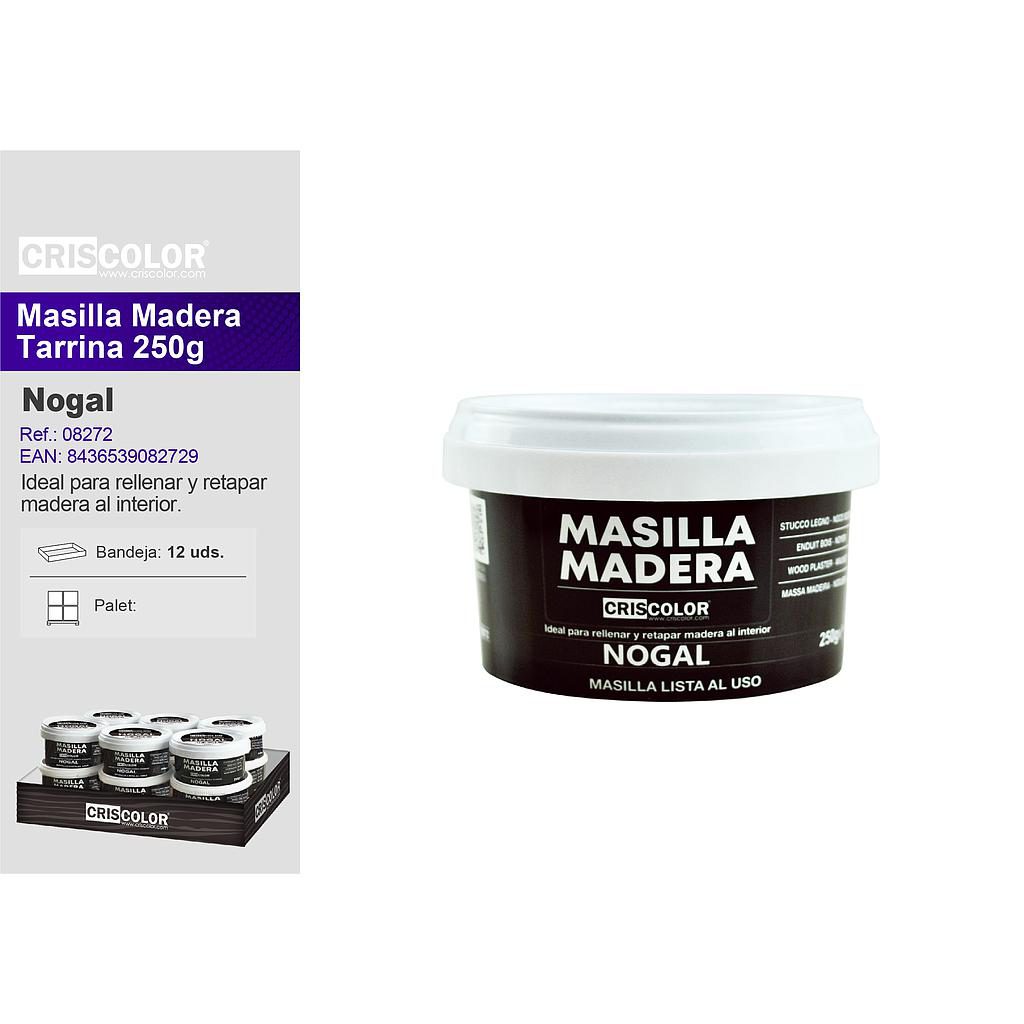 MASILLA MADERA NOGAL 250G (Caja de 12Und).