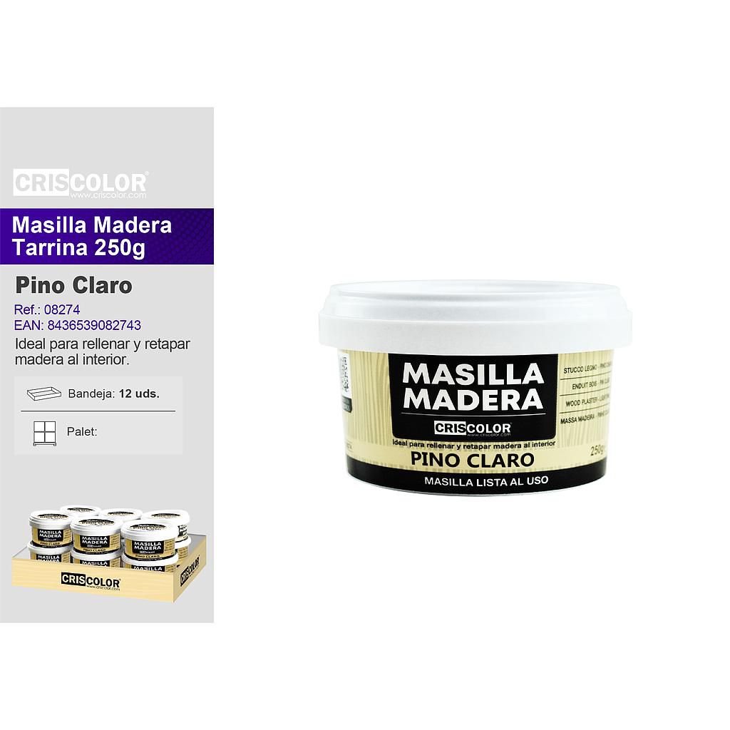 MASILLA MADERA PINO CLARO 250G (Caja de 12Und).
