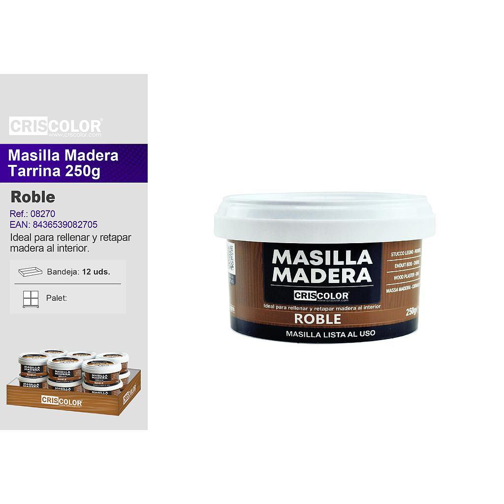 MASILLA MADERA ROBLE 250G (Caja de 12Und).