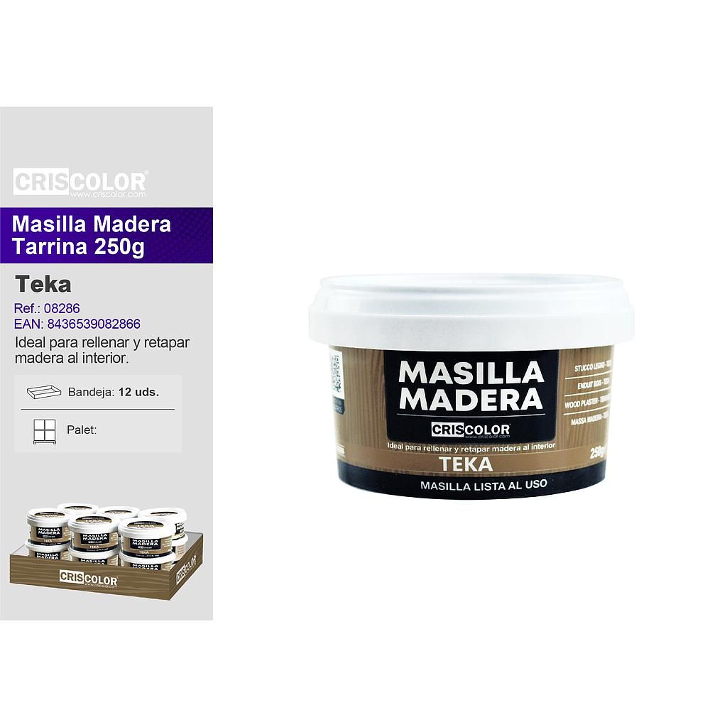 MASILLA MADERA TEKA 250G (Caja de 12Und).