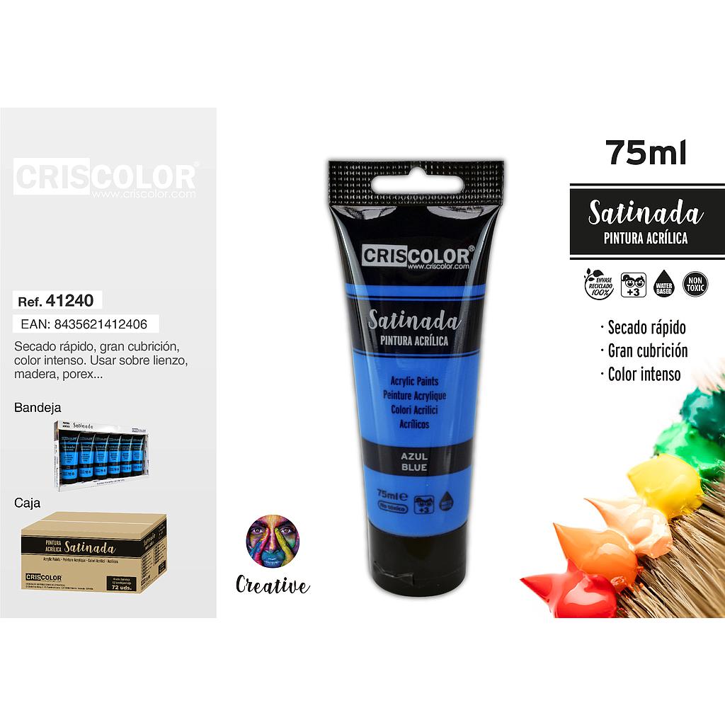 PINTURA ACRILICA TUBO 75ML AZUL (Precio Unitario)