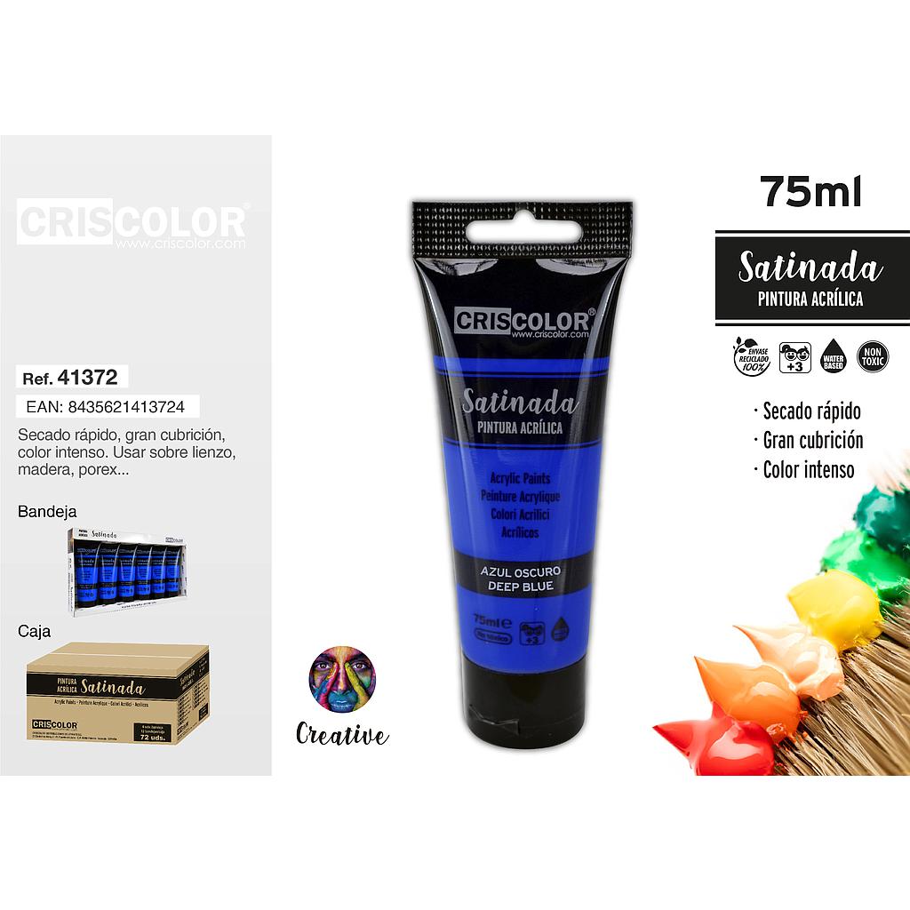 PINTURA ACRILICA TUBO 75ML AZUL OSCURO (Precio Unitario)