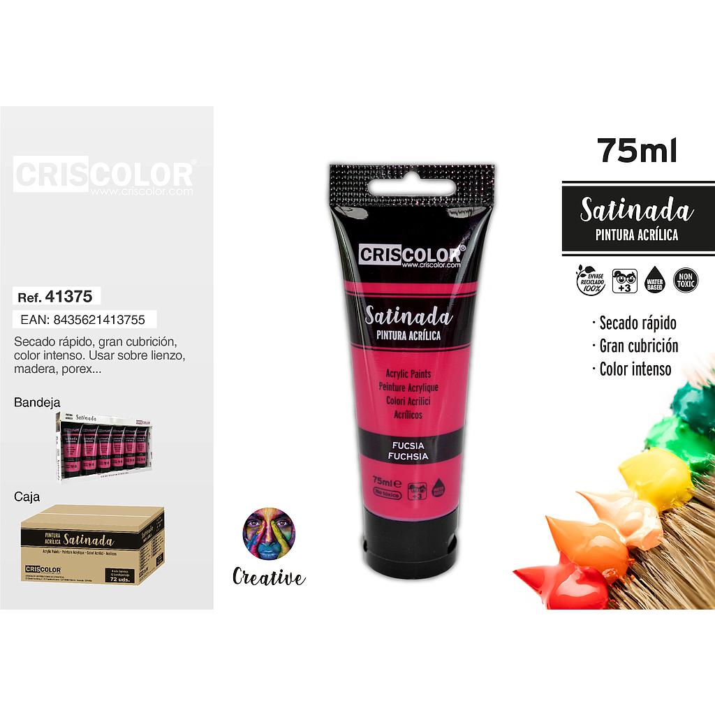 PINTURA ACRILICA TUBO 75ML FUCSIA (Precio Unitario)