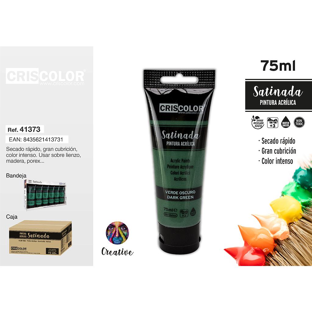 PINTURA ACRILICA TUBO 75ML VERDE OSCURO (Precio Unitario)