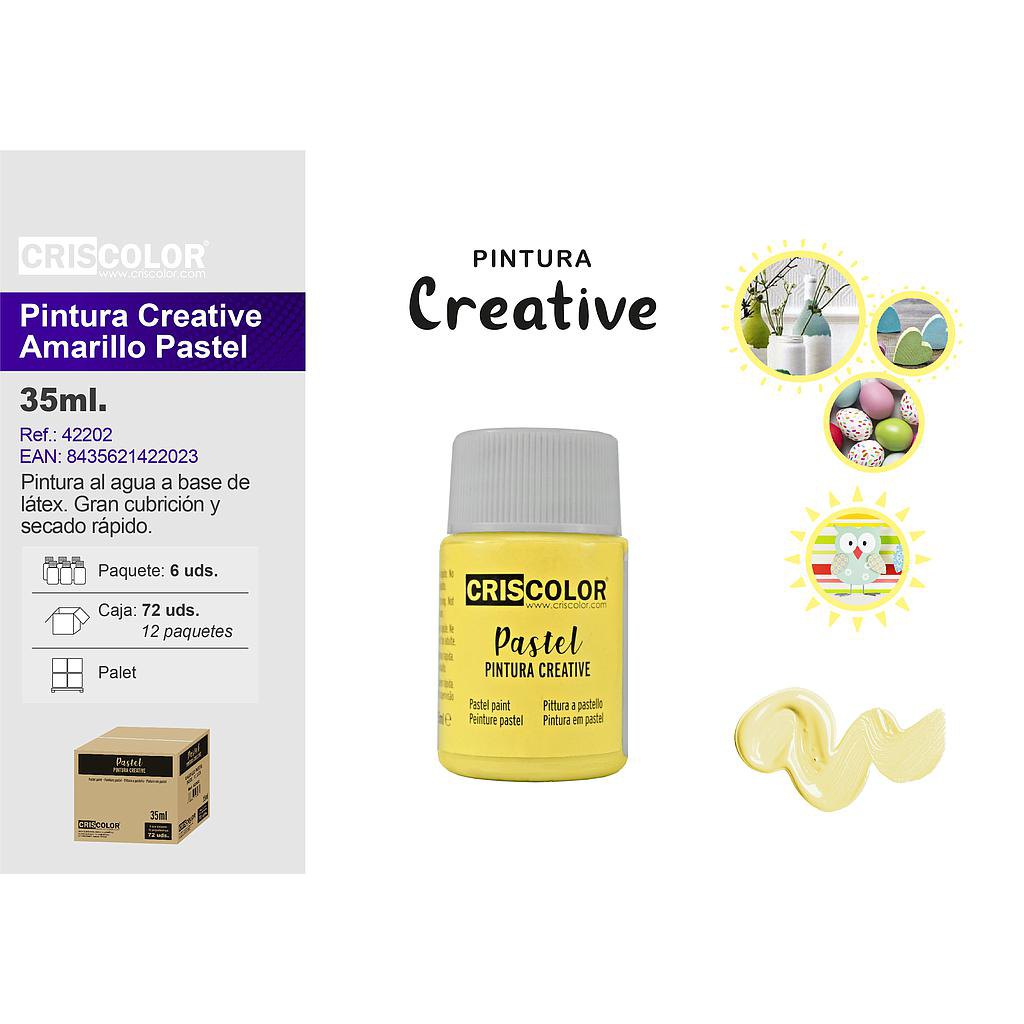 PINTURA CREATIVE BOTE 35ML AMARILLO PASTEL (Precio Unitario)