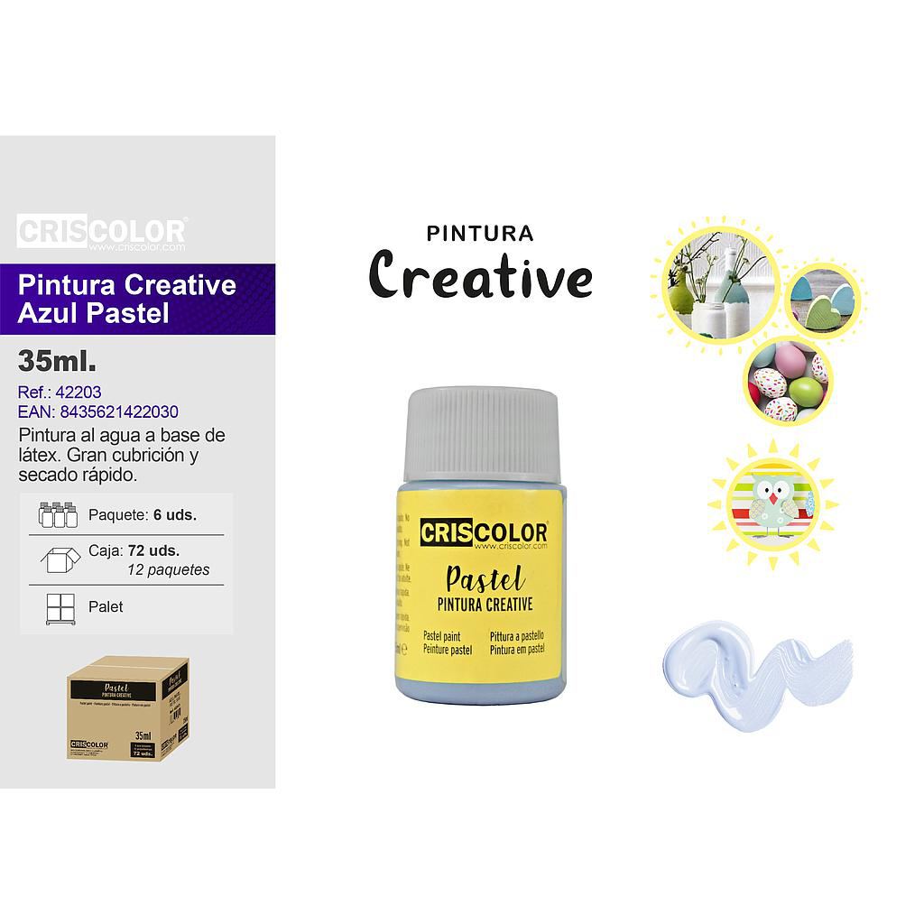 PINTURA CREATIVE BOTE 35ML AZUL PASTEL (Precio Unitario)