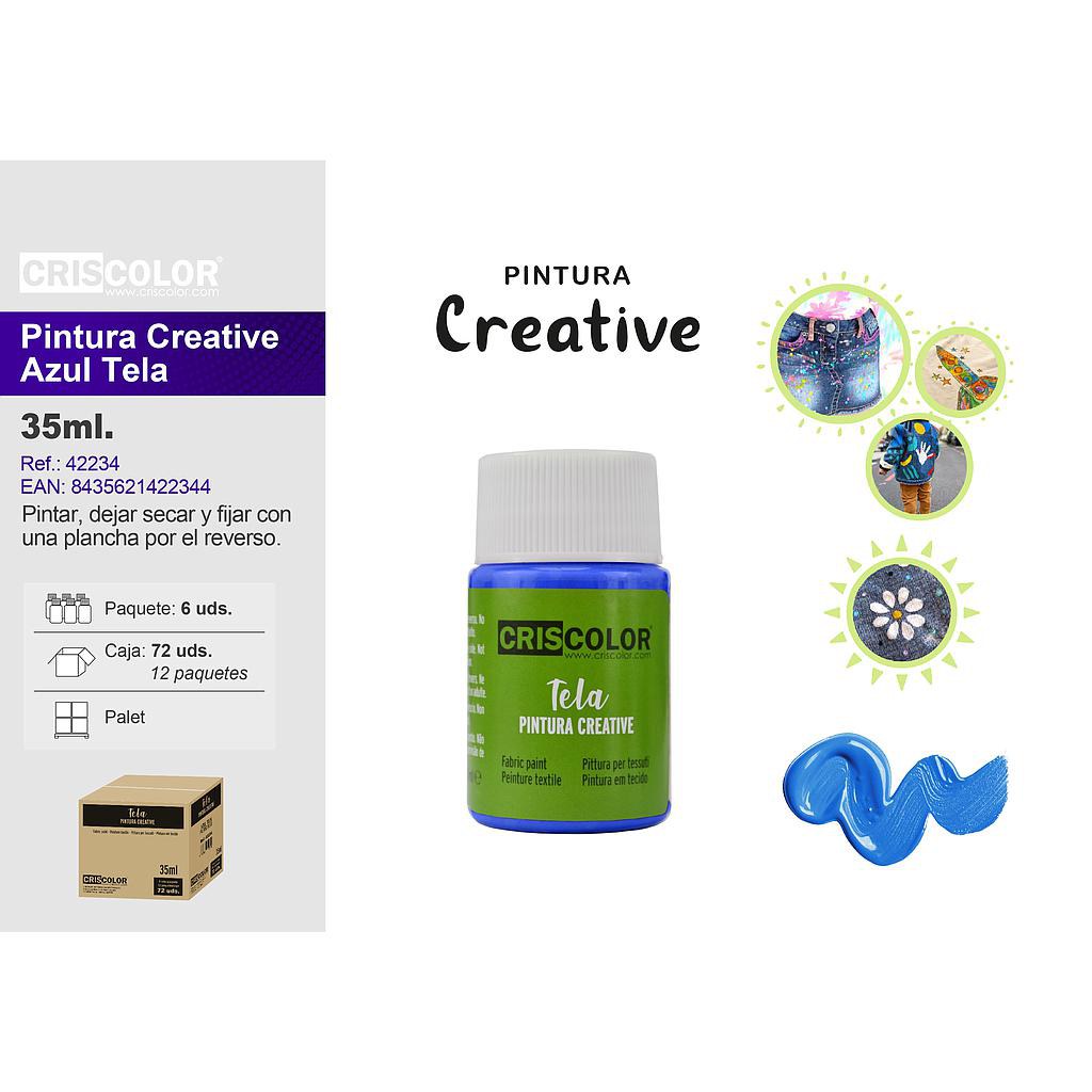 PINTURA CREATIVE BOTE 35ML AZUL TELA (Precio Unitario)