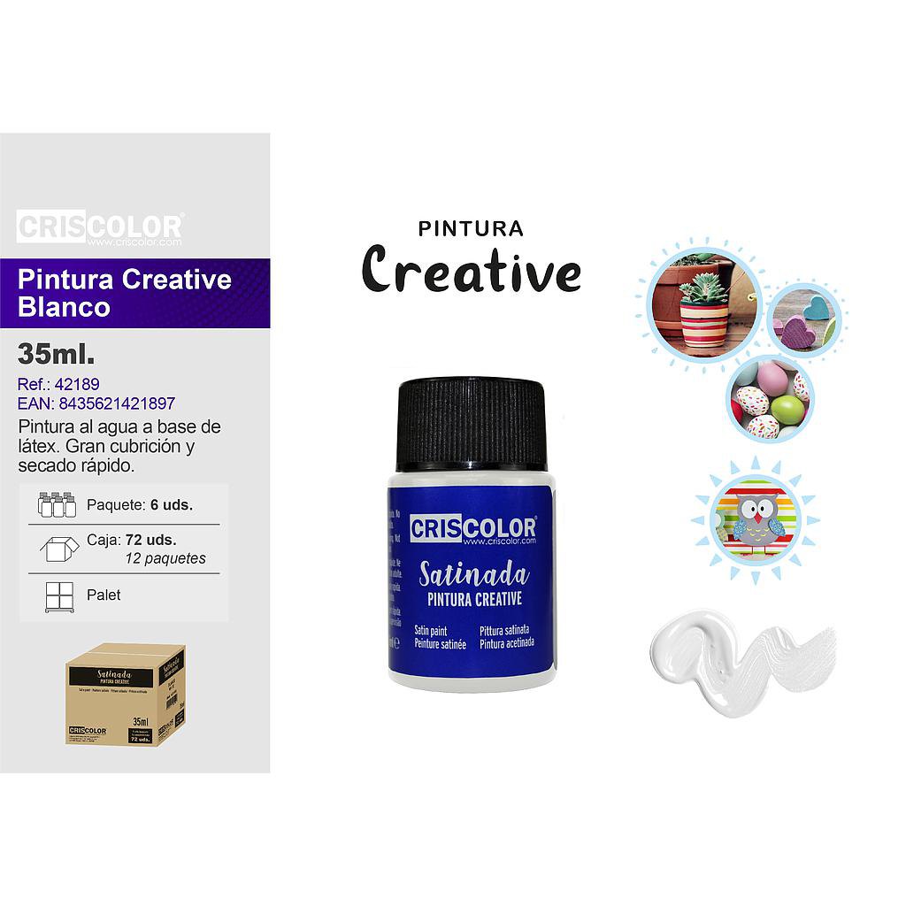 PINTURA CREATIVE BOTE 35ML BLANCO (Precio Unitario)